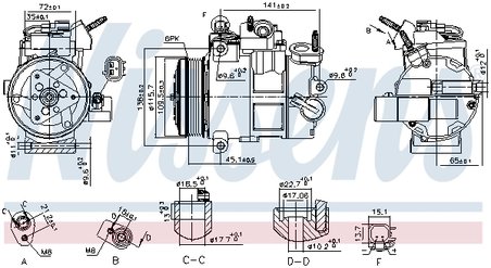 Compresor climatizare Nissens 890800