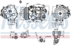 COMPRESOR CLIMATIZARE NISSENS 890804 - Compatibil cu TOYOTA