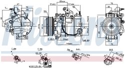COMPRESOR CLIMATIZARE NISSENS 890816 - Compatibil cu INFINITI, NISSAN