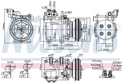 COMPRESOR CLIMATIZARE NISSENS 89082 - Compatibil cu HYUNDAI, KIA