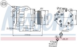 COMPRESOR CLIMATIZARE NISSENS 89088 - Compatibil cu SEAT, VW
