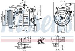 COMPRESOR CLIMATIZARE NISSENS 890880 - Compatibil cu INFINITI
