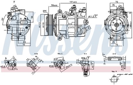 Compresor climatizare Nissens 890893