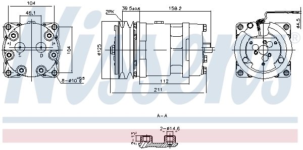 COMPRESOR CLIMATIZARE NISSENS 891000 - Compatibil cu RENAULT TRUCKS, VOLVO