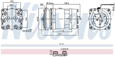 COMPRESOR CLIMATIZARE NISSENS 891000 - Compatibil cu RENAULT TRUCKS, VOLVO