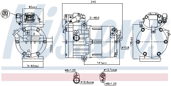 COMPRESOR CLIMATIZARE NISSENS 891023 - Compatibil cu HYUNDAI, KIA