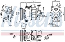 COMPRESOR CLIMATIZARE NISSENS 89111 - Compatibil cu AUDI