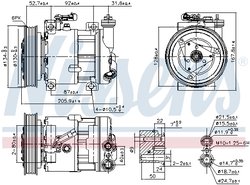 COMPRESOR CLIMATIZARE NISSENS 89120 - Compatibil cu ALFA ROMEO, FIAT, LANCIA