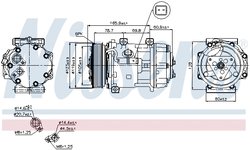 COMPRESOR CLIMATIZARE NISSENS 89136 - Compatibil cu CITROEN, FIAT, LANCIA, PEUGEOT, TOYOTA