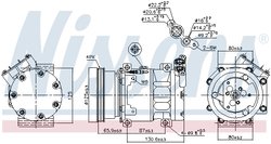 COMPRESOR CLIMATIZARE NISSENS 89164 - Compatibil cu DACIA, LADA, RENAULT