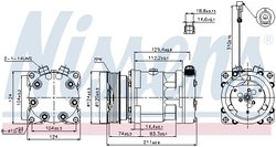 COMPRESOR CLIMATIZARE NISSENS 89177 - Compatibil cu ALFA ROMEO, FIAT, LANCIA