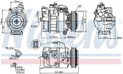COMPRESOR CLIMATIZARE NISSENS 89208 - Compatibil cu SAAB