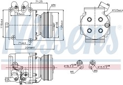 COMPRESOR CLIMATIZARE NISSENS 89226 - Compatibil cu HONDA