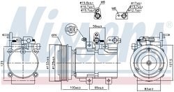 COMPRESOR CLIMATIZARE NISSENS 89238 - Compatibil cu HYUNDAI, KIA