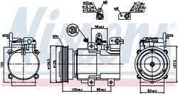 COMPRESOR CLIMATIZARE NISSENS 89276 - Compatibil cu HYUNDAI, KIA