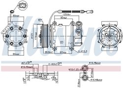 COMPRESOR CLIMATIZARE NISSENS 89339 - Compatibil cu CITROEN, PEUGEOT