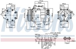 COMPRESOR CLIMATIZARE NISSENS 89347 - Compatibil cu CITROEN, FIAT, PEUGEOT