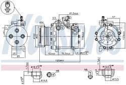 COMPRESOR CLIMATIZARE NISSENS 89349 - Compatibil cu FIAT, SUZUKI