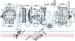 COMPRESOR CLIMATIZARE NISSENS 89372 - Compatibil cu NISSAN, RENAULT