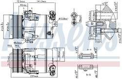 Compresor climatizare Nissens 89393