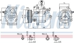 COMPRESOR CLIMATIZARE NISSENS 89399 - Compatibil cu CITROEN, PEUGEOT, TOYOTA