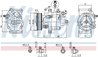 COMPRESOR CLIMATIZARE NISSENS 89399 - Compatibil cu CITROEN, PEUGEOT, TOYOTA