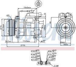 COMPRESOR CLIMATIZARE NISSENS 89413 - Compatibil cu IVECO