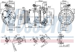 COMPRESOR CLIMATIZARE NISSENS 89443 - Compatibil cu TOYOTA