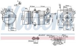 COMPRESOR CLIMATIZARE NISSENS 89497 - Compatibil cu OPEL, SAAB, VAUXHALL