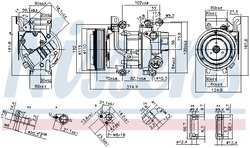 COMPRESOR CLIMATIZARE NISSENS 89528 - Compatibil cu TOYOTA