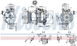 COMPRESOR CLIMATIZARE NISSENS 89554 - Compatibil cu TOYOTA