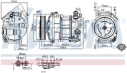 COMPRESOR CLIMATIZARE NISSENS 89584 - Compatibil cu OPEL, SAAB, VAUXHALL
