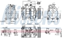 COMPRESOR CLIMATIZARE NISSENS 89593 - Compatibil cu ALPINA, BMW