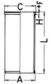 CAMASA CILINDRU KOLBENSCHMIDT 89734190 - Compatibil cu AGRALE, CHEVROLET, FORD AUSTRALIA, FORD USA, VW