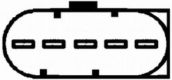 SENZOR DEBITMETRU AER HELLA 8ET 009 149-031 - Compatibil cu AUDI, SEAT, SKODA, VW