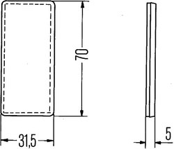 REFLECTOR HELLA 8RA 004 412-011 - Piesa auto compatibila cu mai multe marci