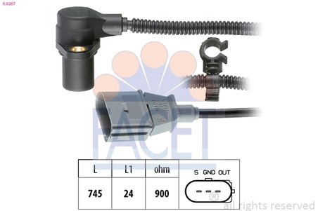 Senzor impulsuri arbore cotit FACET 9.0267