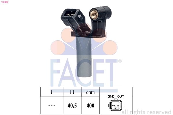 SENZOR IMPULSURI ARBORE COTIT FACET 9.0307 - Compatibil cu CITROEN, FIAT, FORD, JAGUAR, LAND ROVER, PEUGEOT