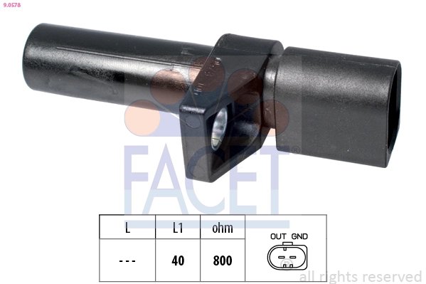 SENZOR IMPULSURI ARBORE COTIT FACET 9.0578 - Compatibil cu CHRYSLER, DODGE, JEEP, MAYBACH, MERCEDES-BENZ, MITSUBISHI, PUCH, SMAR