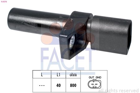 SENZOR IMPULSURI ARBORE COTIT FACET 9.0578 - Compatibil cu CHRYSLER, DODGE, JEEP, MAYBACH, MERCEDES-BENZ, MITSUBISHI, PUCH, SMAR