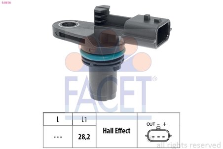 SENZOR IMPULSURI ARBORE COTIT FACET 9.0616 - Compatibil cu DACIA, FIAT, INFINITI, MERCEDES-BENZ, NISSAN, OPEL, RENAULT, SMART, V