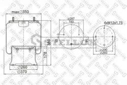 Burduf suspensie pneumatica Stellox 90-02851-SX