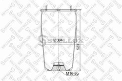 BURDUF SUSPENSIE PNEUMATICA STELLOX 90-08810-SX - Piesa auto compatibila cu mai multe marci