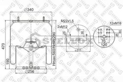Burduf suspensie pneumatica Stellox 90-08813-SX