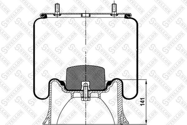 Burduf suspensie pneumatica Stellox 90-40222-SX