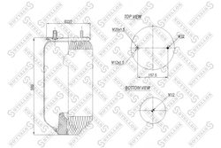 BURDUF SUSPENSIE PNEUMATICA STELLOX 90-41590-SX - Piesa auto compatibila cu mai multe marci