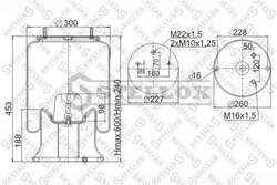 Burduf suspensie pneumatica Stellox 90-91209-SX