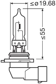 Bec, far faza lunga Osram 9005-01B