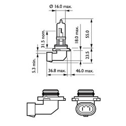 Bec, far faza lunga PHILIPS 9005PRC1