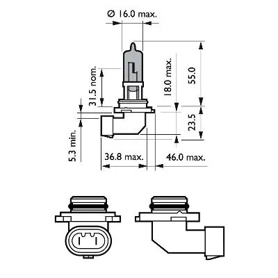 BEC, FAR FAZA LUNGA PHILIPS 9005WVUB1 - Compatibil cu ALFA ROMEO, ALPINA, AUDI, BMW, CADILLAC, CHEVROLET, CHRYSLER, CITROEN, DAI